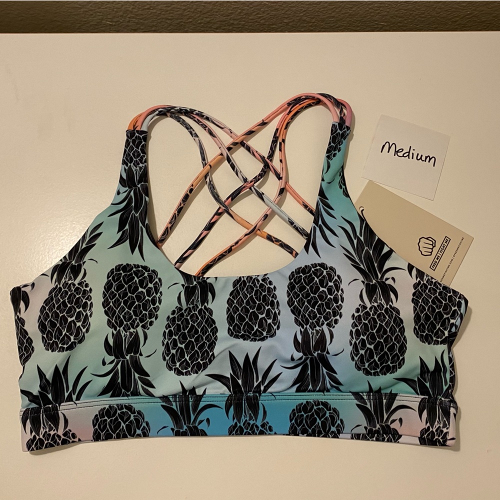 Feed Me Fight Me sports bra  - Med - NWT
